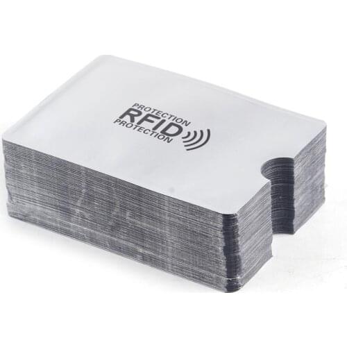 100pcs RF-Shielded Sleeve Card Blocking IC card Protection NFC security card prevent scanning Anti-demagnetizing card sleeve