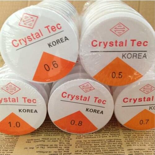 0.5/0.6/0.7/0.8/1.0MM Transparent Elastic Line White Beading Stretch Elastic Beading Wire/Cord/String/Thread DIY Bracelet 2pcs