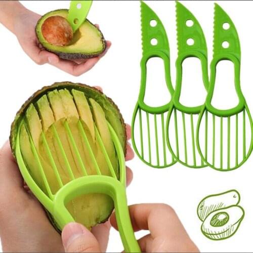 3 In 1 Avocado Shea Corer Butter Peeler Fruit Cutter Pulp Separator Plastic Knife Kitchen Gadgets Kitchen Tools