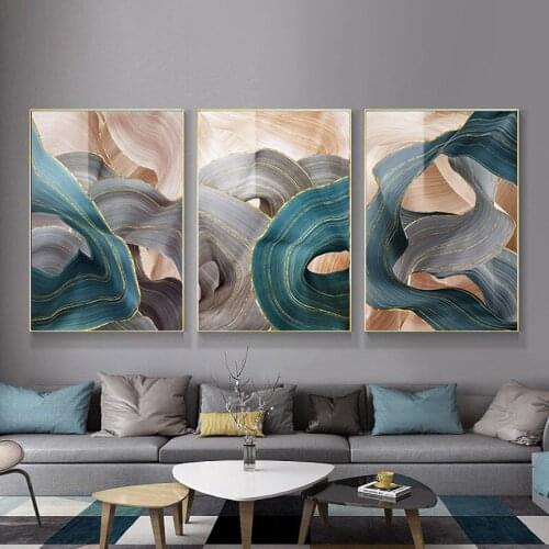 Abstract Luxury Ribbon Diamond Painting 5D Diy Full Square Round Drill Diamond Embroidery Kits Triptych Wall decoration AA2794