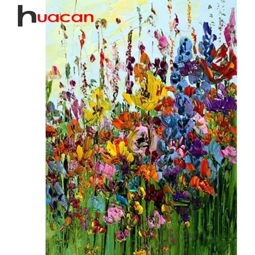 Huacan 5D Diamond Painting Complete Kit Abstract Diamond Mosaic Flower Beads Embroidery Creative Hobbies Home Decoration