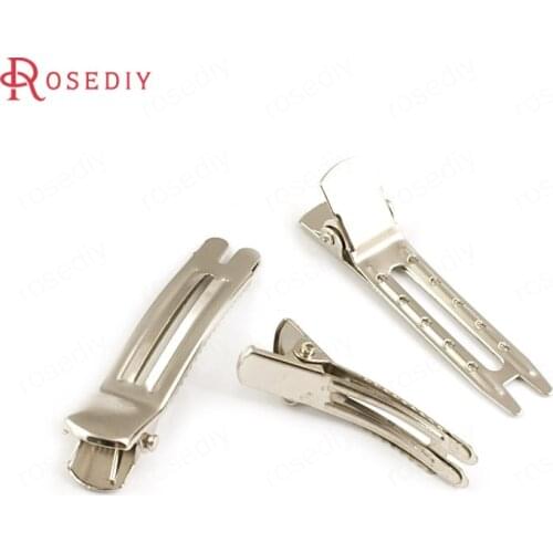 C206)50 pieces 35x8mm 47x10mm Imitation Rhodium Steel Hair Jewelry Hair Clips Diy Jewelry Findings Accessories Wholesale