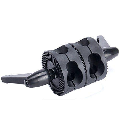 Dual Head Grip Swivel Head Holder Bracket for Studio flash Reflector Boom