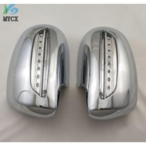 Chrome plated Rearview mirror cover with Led For Toyota Corolla 2008-2013 Yaris 2008-2013 Prius 2008-2011 VIOS 2008-2013