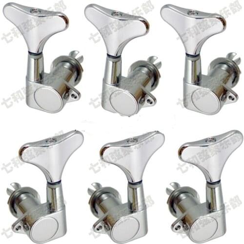 Chrome Electric Bass Guitar Tuning Pegs 3R3L Tuners Machine Heads Tuning Keys buttons Guitar Parts guitar accessories