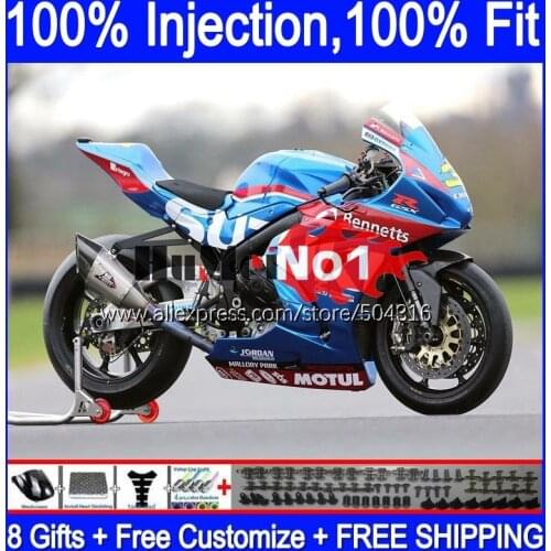 Injection OEM For SUZUKI GSXR1000 L7 L8 GSXR 1000 2017 2018 2019 116MC.2 GSXR-1000 K17 GSX-R1000 17 18 19 Fairing factory blue