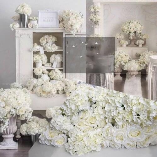 15CM/5.9" Artificial Hydrangea Decorative Silk Flower Head For Wedding Wall Arch DIY Hair Flower Home Decoration accessory props