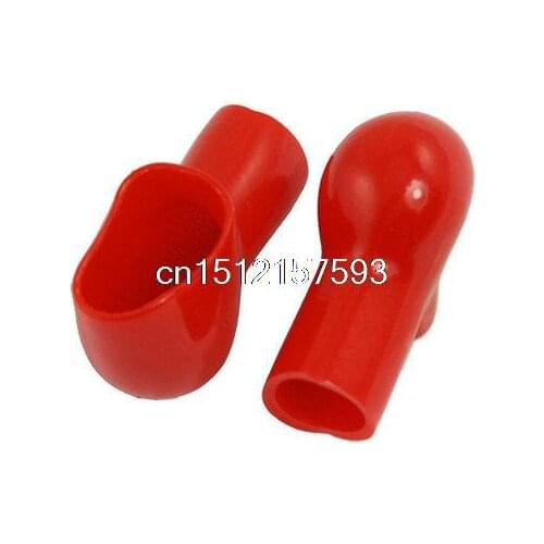 Smoking Pipe Style Battery Terminal Insulating Covers Boots Red 10 Pcs