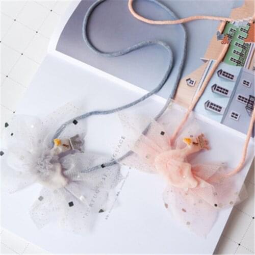 Korean Handmade Cute Cartoon Yarn Swan Princess Kids Children Girl Necklace Apparel Accessories-HZPR