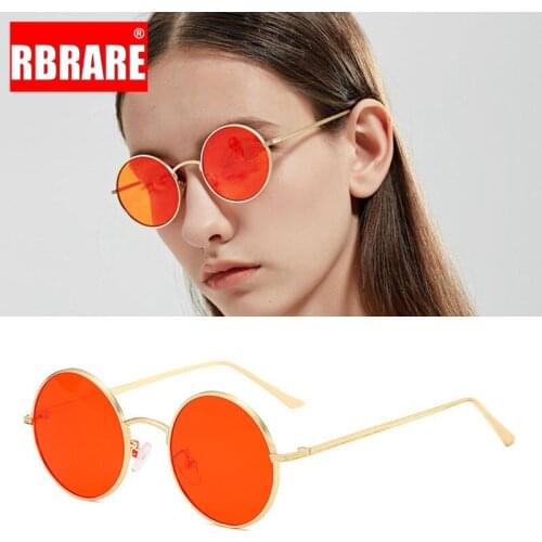 RBRARE Alloy Round Sunglasses Women/Men Retro Mirror Luxury Brand Designer Sun Glasses for Men 2021 High Quality Vintage Oculos