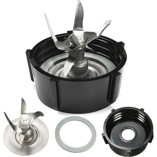 Blade for Oster Osterizer with Rubber Seal Gasket, 4902 Blender Jar Bottom & 6 Point Fusion Blade 4980 Replacement Parts