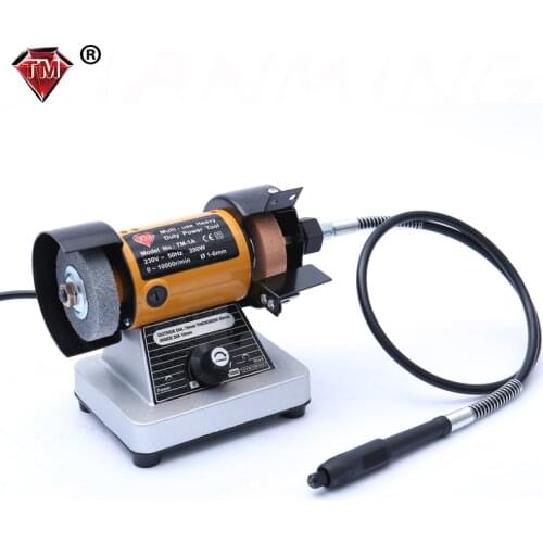 Multi Benches Grinder TM table lathe mini jewelry polishing machine mini rotary burnishing grinding cleaning finishing motor