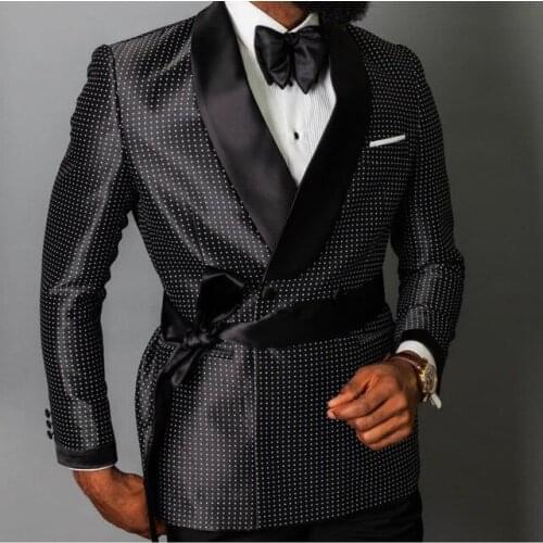 Terno Masculino Costume Homme Men Suits 2020 Wedding Tuxedos Groom Wear Casual Shawl Lapel Bridegroom Suits 2PCS (Jacket+Pants)