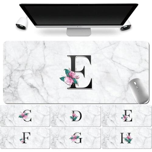 Mouse Pad Gaming Gamer Large Table Mat Washable PU Leather Computer Letter Pattern Office Computer Keyboard Mat