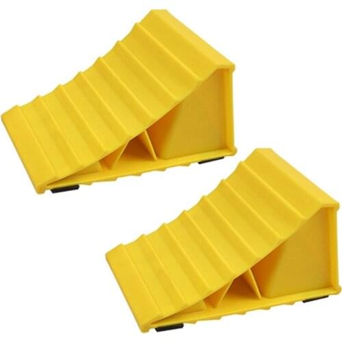 2021 New 2Pcs RV Wheel Stopper Safety Wheel Chocks Slide Prevention Block for Car Keep Your Trailer RV in Place