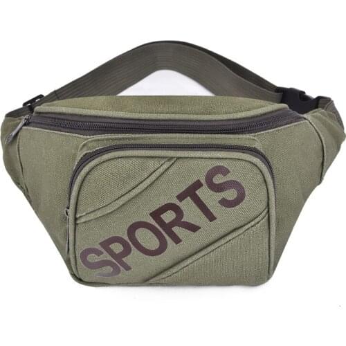 New Mens Waist Packs Sports Canvas Wear-resistant Waist Bag Riding Mountaineering Shoulder Bag Fitness Running Phone Chest Bag