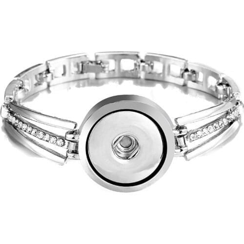 New arrival Metal 303 Vintage Fashion Link Snap Button Bracelets Bangle Interchangeable Charm Jewelry For Women Fit 18mm button