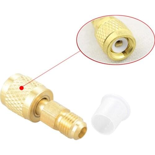 New R410a Brass Adapter Joints 1/4" Male To 5/16" Female Charging Hose To Pump