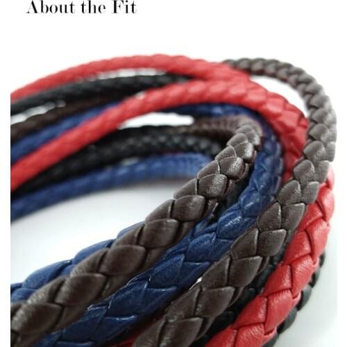 About the Fit 4mm 2M Nappa Cow Braided Genuine Leather Cord For Jewelry Making Woven Ropes Beading HandCrafting Findings
