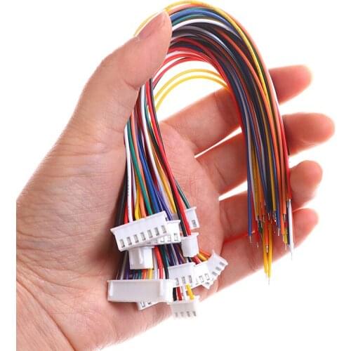 10Pcs XH2.54MM Wire Cable Connector 2/3/4/5/6/7/8/9/10Pin Female Plug 20CM