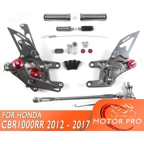 Adjustable Footrests For Honda CBR1000RR 2012 - 2019 Motorcycle Accessories Foot Peg Rearsets CBR 1000 RR CBR1000 1000RR 1000CC