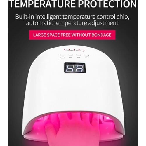 LED Nail Baking Lamp With LCD Screen Wireless Nail Dryer Nail Art Tools Intelligent Induction Phototherapy Lamp Nail Extension