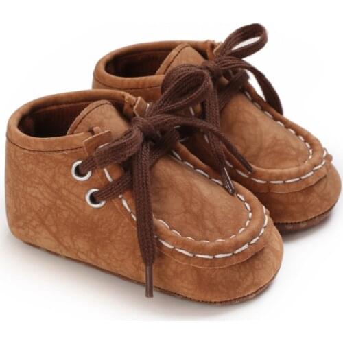 Baywell Leather Rubber Sole Shoes For Newborn Baby Non-Slip Flat Shoes Comfortable Casual Spring And Autumn Walking Shoes 0-18M