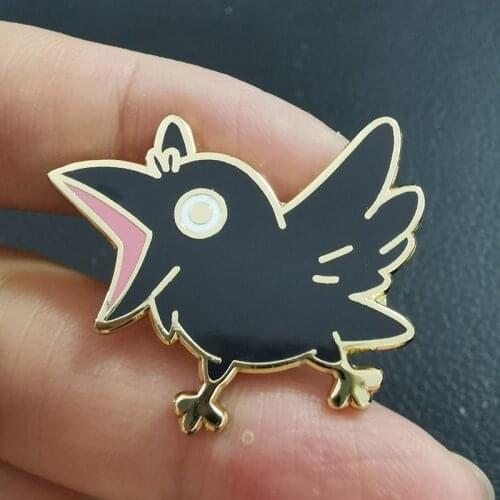 Raven lapel pin