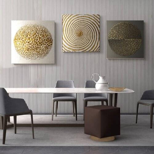 WANGART Poster Print abstract gold black modern square Canvas Painting Art Picture Wall Art Home Decor