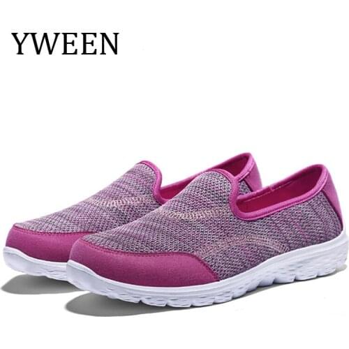 YWEEN New women walking shoes non-slip Women Casual shoes spring and autumn Slip on Soft Flats shoes women Zapatos De Mujer