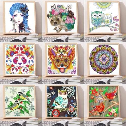 Animal 5D Special Shaped Diamond Painting Embroidery Needlework Rhinestone Crystal Cross Crafts Stitch Kit DIY