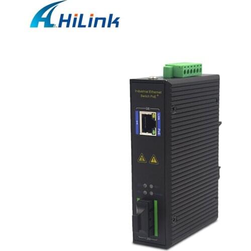 1-port 1000Base SC Fiber 1-port 10/100/1000Base Ethernet Single Mode Dual Fiber Industrial Grade Media Converter