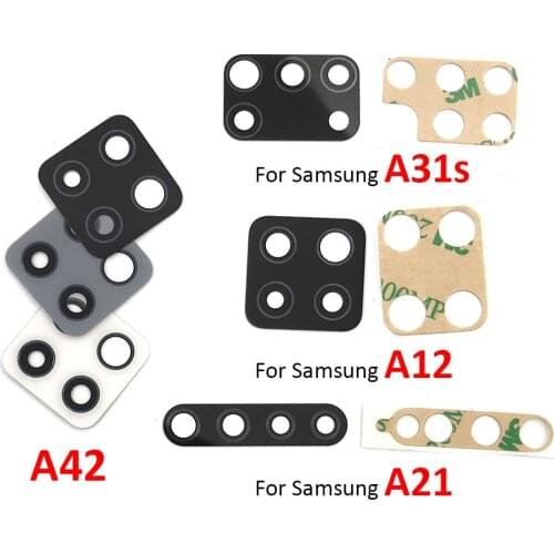 20Pcs/Lot , Camera Glass For Samsung A02S A10S A20S A12 A21 A31S A42 Rear Back Camera glass Lens With Glue Adhesive