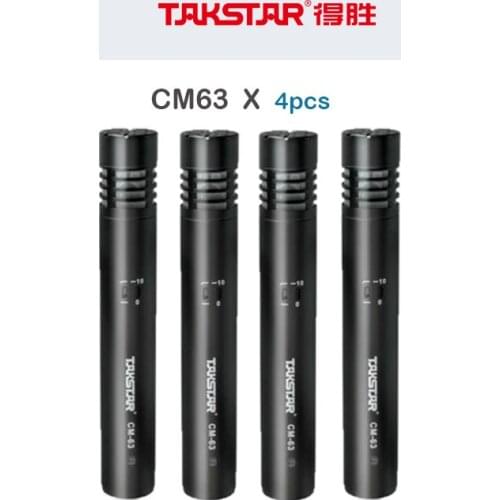 4Pcs/lot Original TAKSTAR CM-63/CM63 Professional Condenser Recording Microphone For Broadcasting/Recording/On-Stage Performance