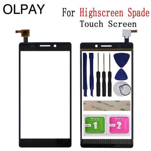 5.5'' Mobile Phone Touchscreen For Highscreen Spade Touch Screen Glass Digitizer Panel Lens Sensor Glass Free Adhesive