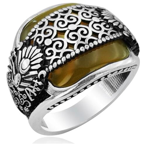 925 Silver Ottoman Resurrection Ertugrul Ring for Man