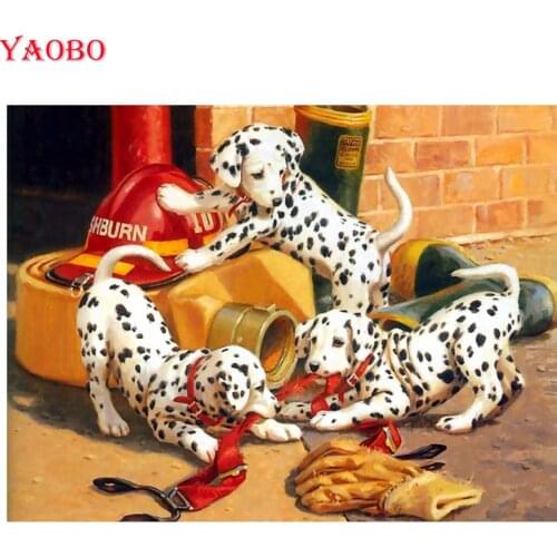 Yaobo Full Square Diamond Painting Cute animal dog 5D DIY Diamond Embroidery Mosaic Kit Rhinestone Decorations Home Art