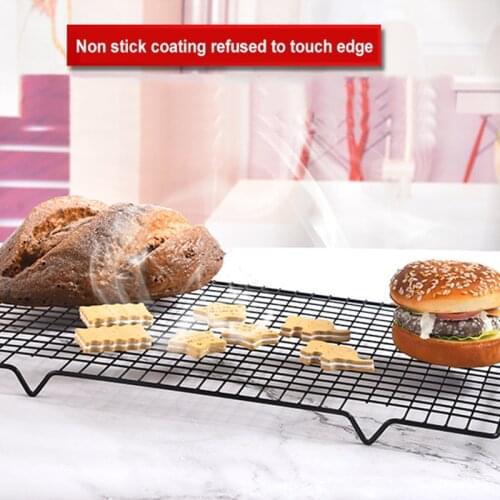 Stainless Steel Nonstick Black Cooling Rack Grid Baking Tray for Biscuit Cookie Pie Bread Cake ALI88
