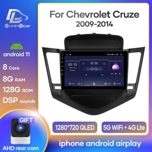 Prelingcar Car Radio Android 10 Stereo Receiver For Chevrolet Cruze 2009 - 2014 Video Player Multimedia Navigation GPS No 2 Din