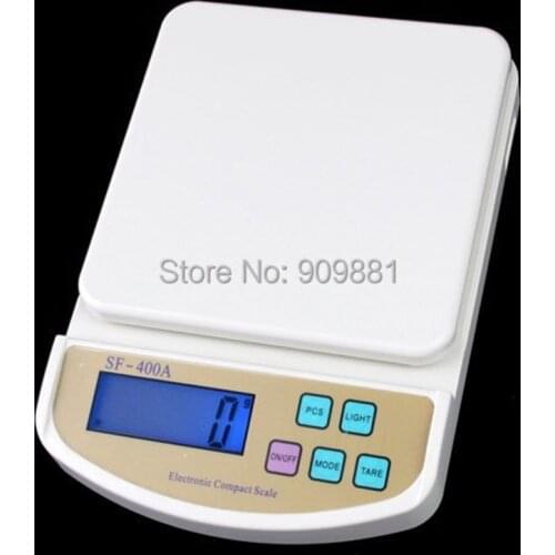 5000g 1g Digital Kitchen Scales 5kg 1g LCD Electronic Compact Scale Food Weight Balance Platform With Counting Blue Backlight