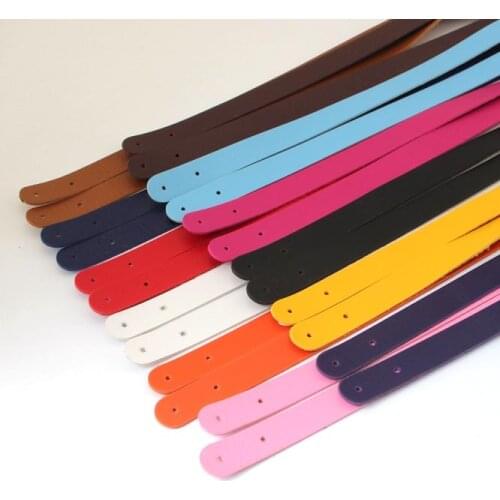 D007 simple PU leather handle DIY handmade Cloth art handbag Inclined shoulder bag strap belt