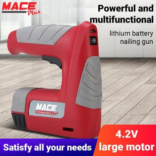 Electric Nail Gun MT-SG4.2VKIT Rechargeable Lithium Battery Cordless Electric Nail Portable Carpenters Nail Gun Woodwork Tools