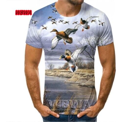 Hunt T Shirt Men Hound 3D Color Print Field Hide Camouflage Tshirt Women Wild Animals Mallard Top Unisex Holiday Clothes