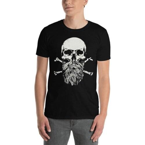 Skull Skull with Beard Hipster T Shirt