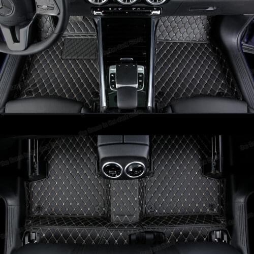 Leather car floor mats for mercedes benz glA class 2019 2020 accessories rug carpet auto H247 eqa 200 250 35 45 amg 2021 2022