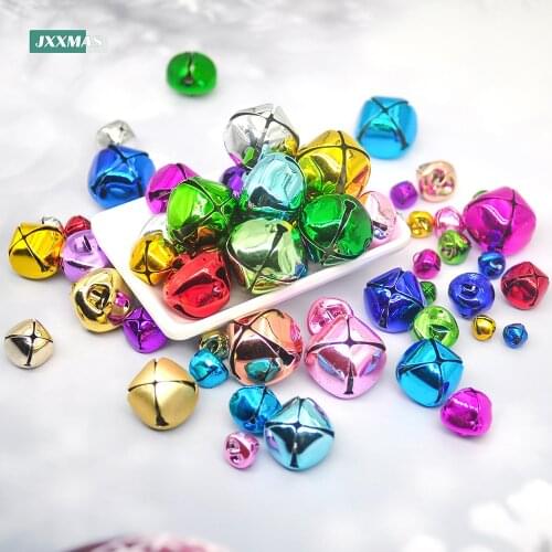 Hot Exquisite Metal Mini Bells Mixed Jingle Christmas Decoration Holiday Pendant DIY Pet Necklace 8mm/10mm/12mm/15mm/20mm/25mm