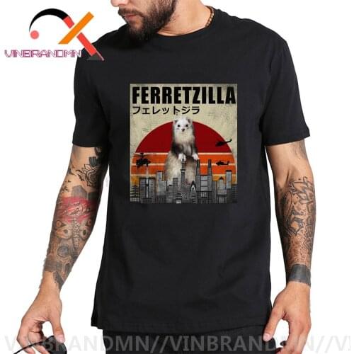 Hot Sale Fashion Ferretzilla Funny Ferret T-Shirt Gift For Ferret Lovers Tshirt Funny Men Tees Tops Harajuku Streetwear t shirts