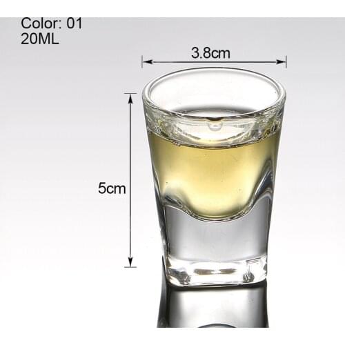 Set of 6pcs Crystal Cup Shot Glass Cup Mug Drinking Cup Creative High Spirits Thick Bottom Cup Wine Liquor Whisky Vodka Glasses