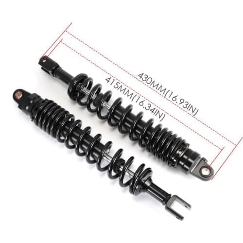 New 1 Pair 415MM 420MM Type U 8MM motorcycle Shock Absorber for Honda Yamaha Suzuki Kawasaki Dirt Bikes Gokart ATV Black