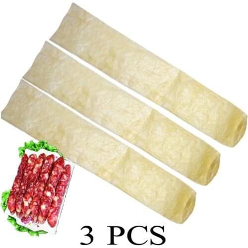 Large Size 3 PCs Casings for Sausage Salami Homeuse Diameter 7cm Hot Dog Cooking Tools Europe Big Sausage Inedible Casings